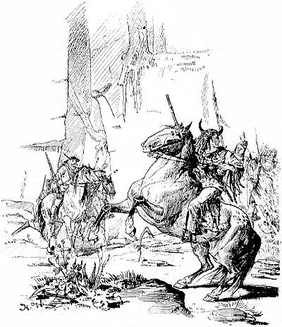 "Zurück!" rief er mit tiefer Stimme, deren Ton förmlich durch den Cannon donnerte. -